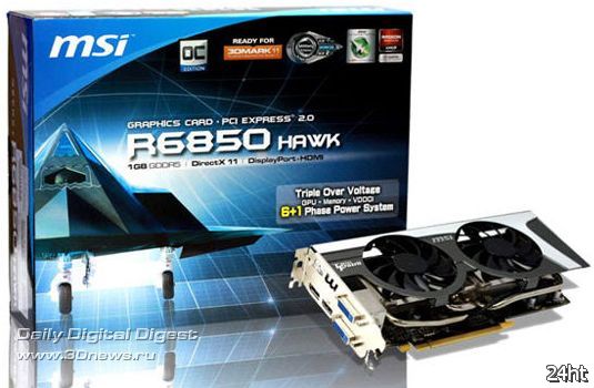 MSI добавила Radeon HD 6850 и GeForce GTS 450 в серию Hawk