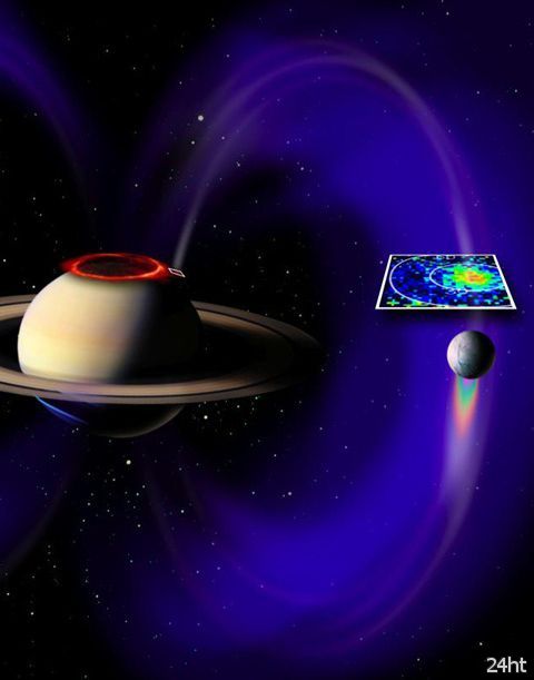 Выявлен электрический ток между Сатурном и Энцеладом