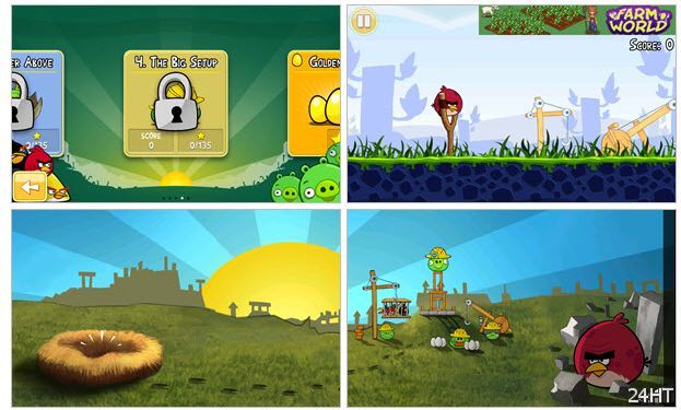 Angry Birds 1.6.1 - Стреляем птицами из рогатки по замысловатым вражеским укреплениям