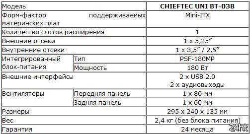 Анонс нового системного корпуса CHIEFTEC UNI BT-03B