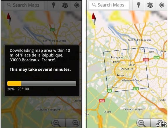 Google добавляет в Maps 5.7 возможность скачивать и сохранять карты