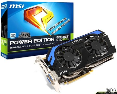 Появились изображения и спецификации видеокарты MSI GeForce GTX 660 Ti Power Edition