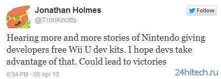 Слух: Nintendo бесплатно раздает девкиты Wii U