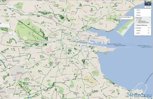 Google Maps укажет путь велосипедистам