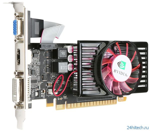 Низкопрофильная видеокарта MSI GeForce GT 630 (N630-1GD3/LP) с активным охлаждением