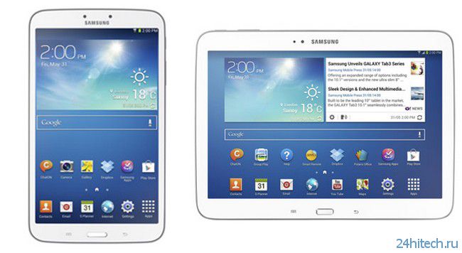 Samsung официально представила два планшета Galaxy Tab 3