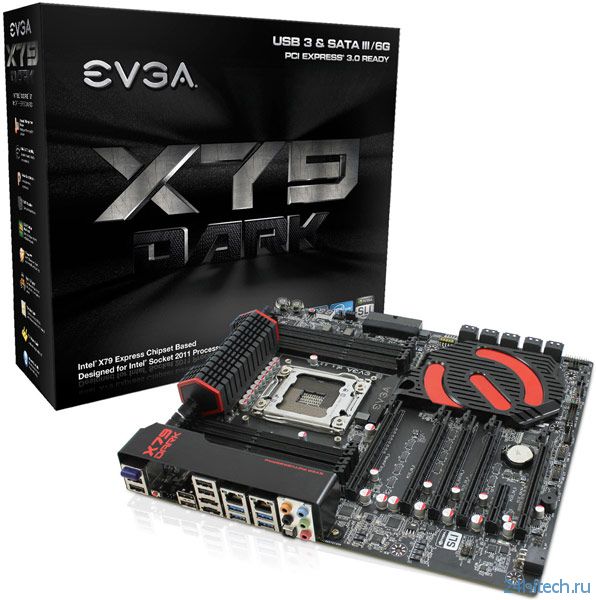Системная плата Evga X79 Dark типоразмера E-ATX стоит 0