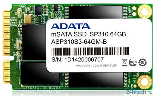 ADATA Premier Pro SP310 – mSATA SSD-накопитель объемом до 128 ГБ