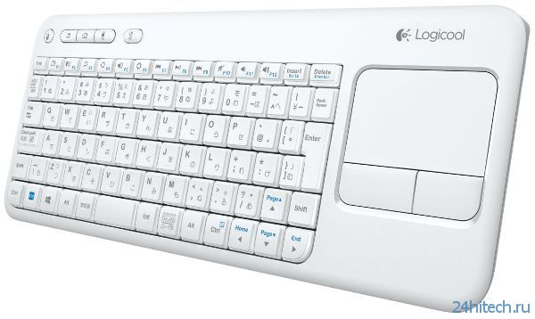 Стильная клавиатура Logitech Wireless Touch Keyboard K400 White с интегрированным тачпадом