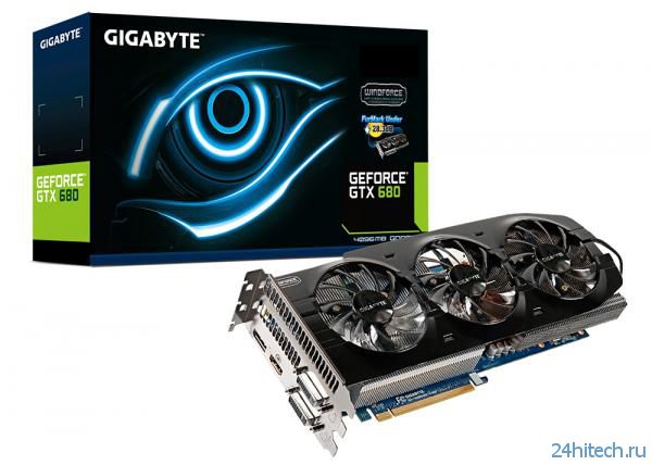 Видеокарта GIGABYTE GeForce GTX 680 (GV-N680WF3-4GD) с 4-мя ГБ видеопамяти