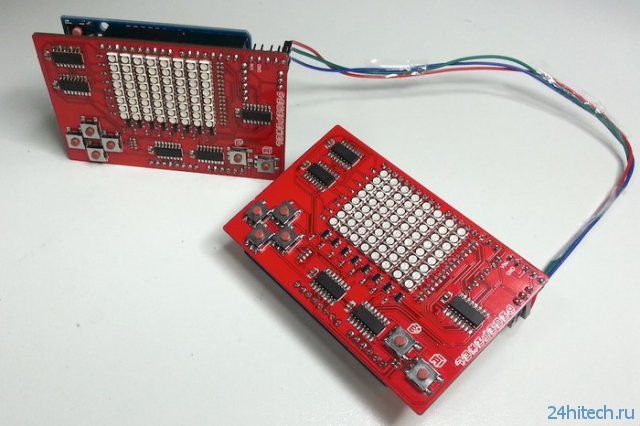 Игровая консоль с диодным дисплеем на базе Arduino (5 фото + видео)