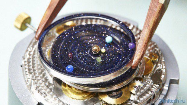 Наручные часы с планетарием (2 фото + видео)