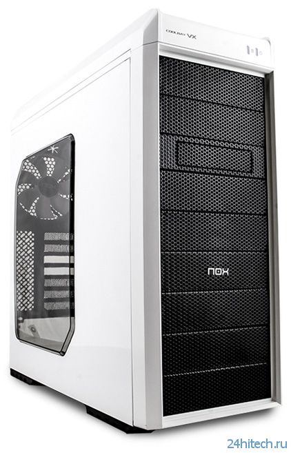 «Прохладный» бело-чёрный корпус NOX Coolbay VX Zero с HDD-кредлом