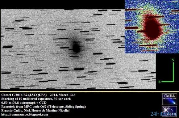 Новая комета C/2014 E2 (Jacques) может пройти недалеко от Венеры в июле