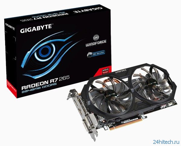 Представлена среднепроизводительная видеокарта GIGABYTE Radeon R7 265 OC Edition