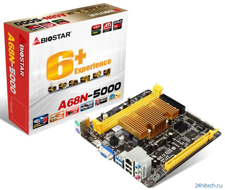 Матплата Biostar A68N-5000 оснащена процессором AMD A4-5000