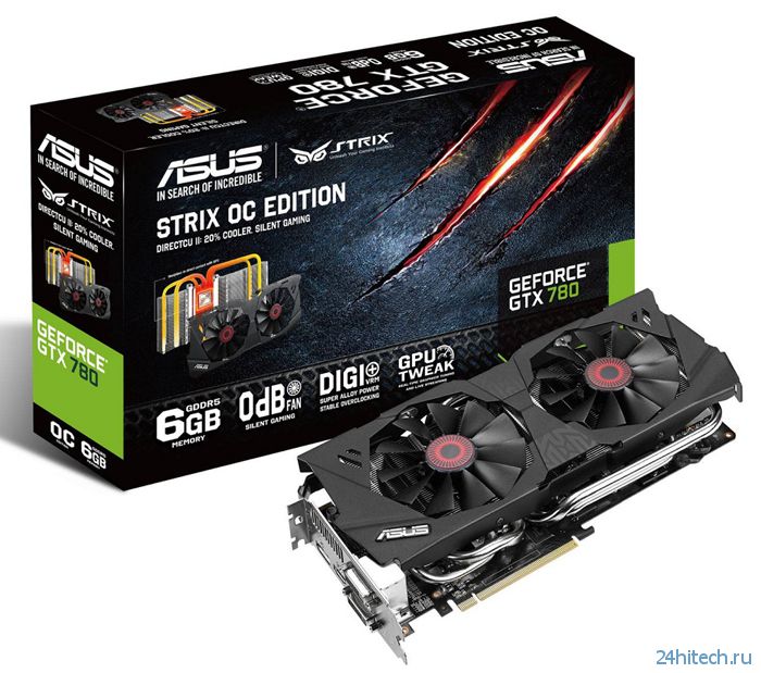 Видеокарта ASUS GeForce GTX 780 STRIX оснащена 6 Гбайт памяти