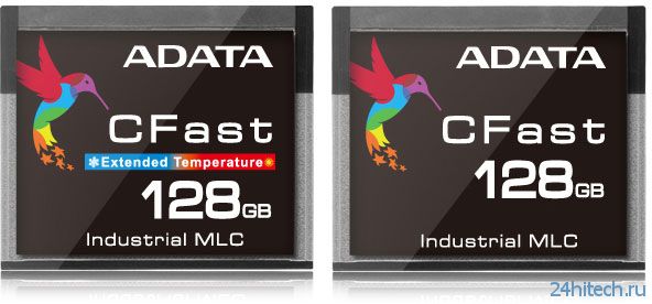 Карты памяти Adata ISC3E CFast соответствуют спецификациям CFast 2.0 и SATA 3.1