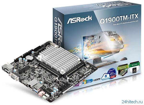 Матплата ASRock Q1900TM-ITX с процессором Intel Bay Trail на борту