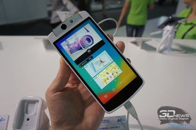Oppo презентовала смартфон N1 mini с 13-мп вращающейся камерой