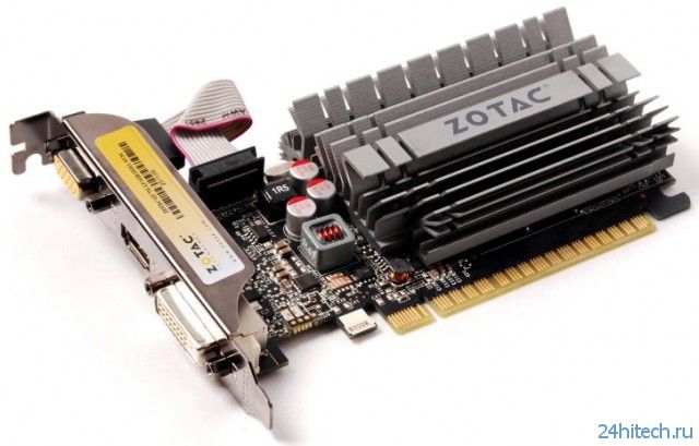 Серия видеокарт ZOTAC GeForce GT 730 включает в себя модели с интерфейсом PCI Express x1