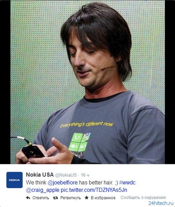 Во время WWDC 2014 Nokia троллила Apple в своем твиттере
