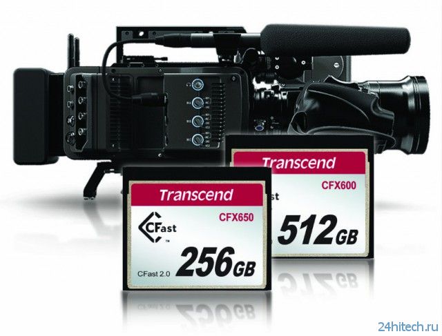 Карты памяти серий Transcend CFast 2.0 CFX650 и CFX600 объемом до 512 ГБ