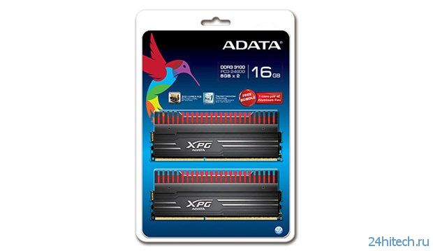 Оперативная память ADATA XPG V3 для оверклокеров с заявленной поддержкой частоты DDR3-3100 МГц