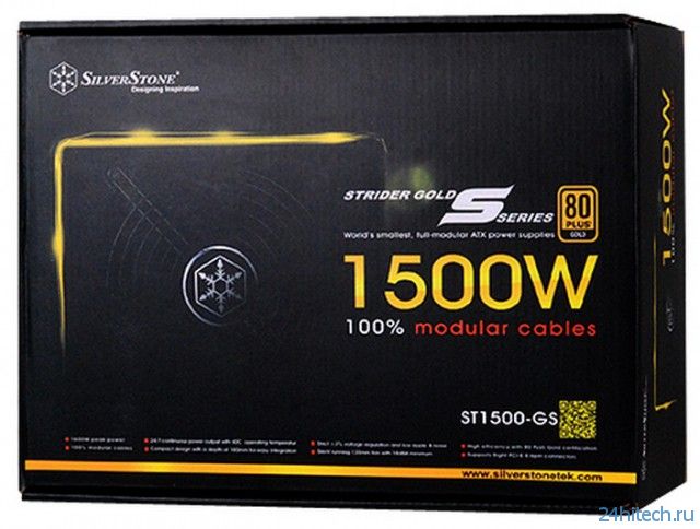 SilverStone Strider ST1500-GS – блок питания мощностью 1500 Вт с эффективностью 80 PLUS Gold