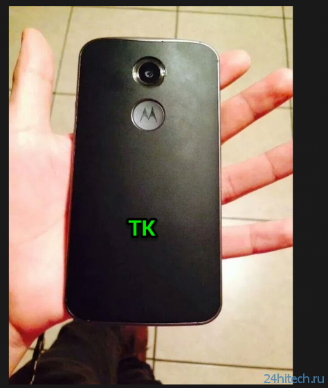 Появилось «живое» фото смартфона Moto X+1 с панелью, покрытой кожей