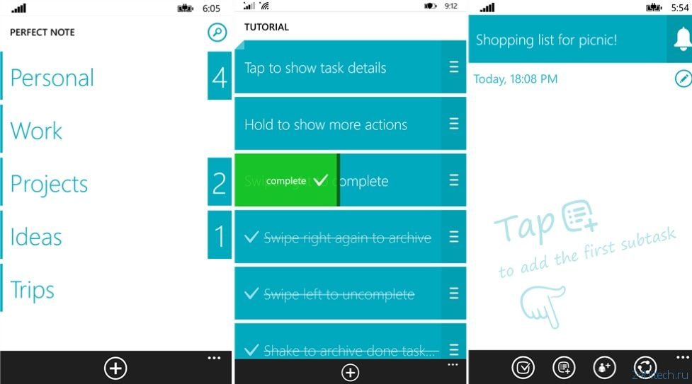 Perfect Note — менеджер задач для Windows Phone 8 временно доступен бесплатно