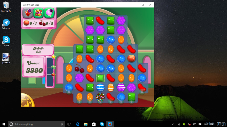 Популярная игра в жанре «три в ряд» Candy Crush Saga доступна для Windows 10