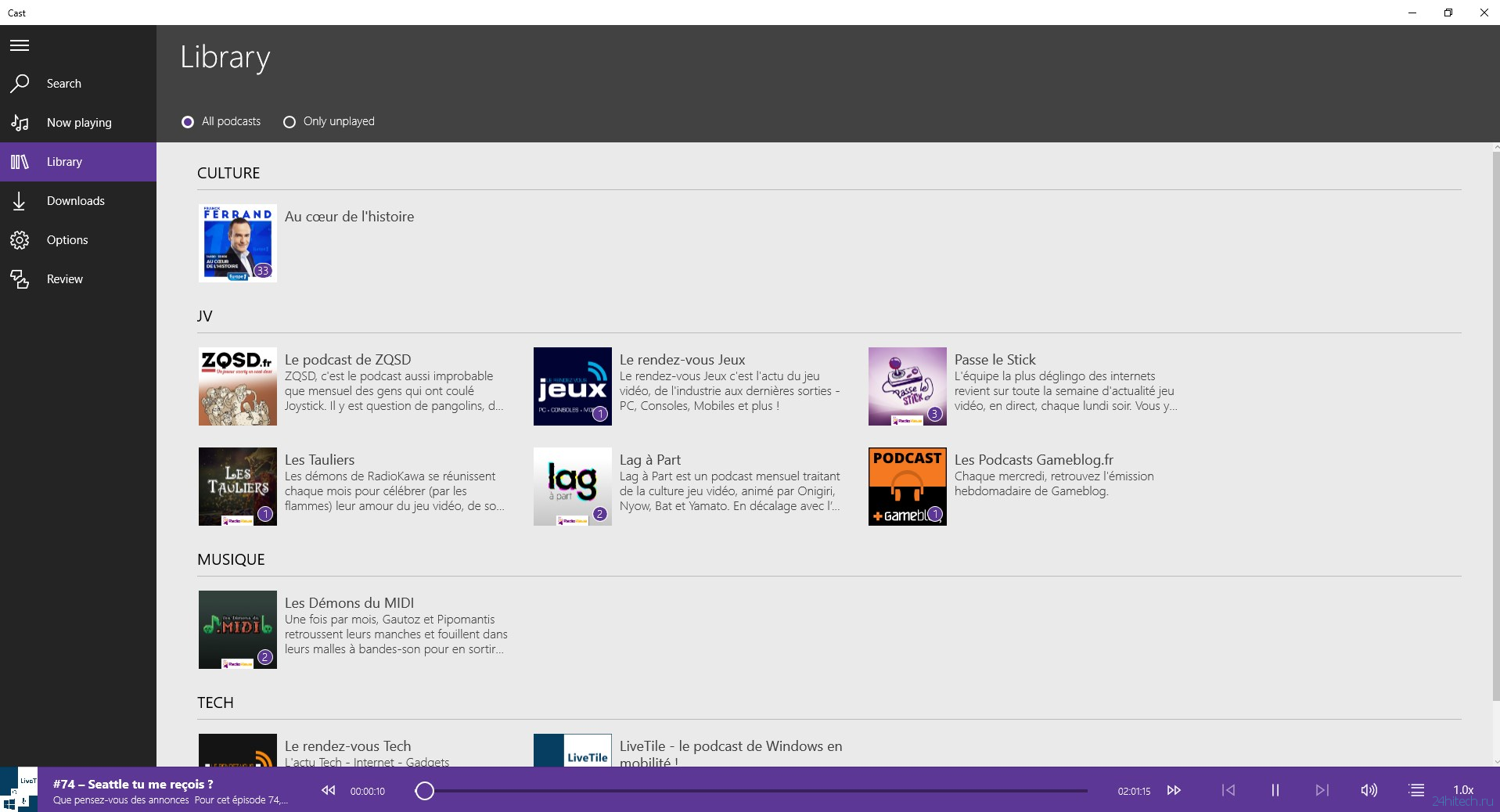 Cast — ещё одно универсальное приложение для подкастов для Windows 10