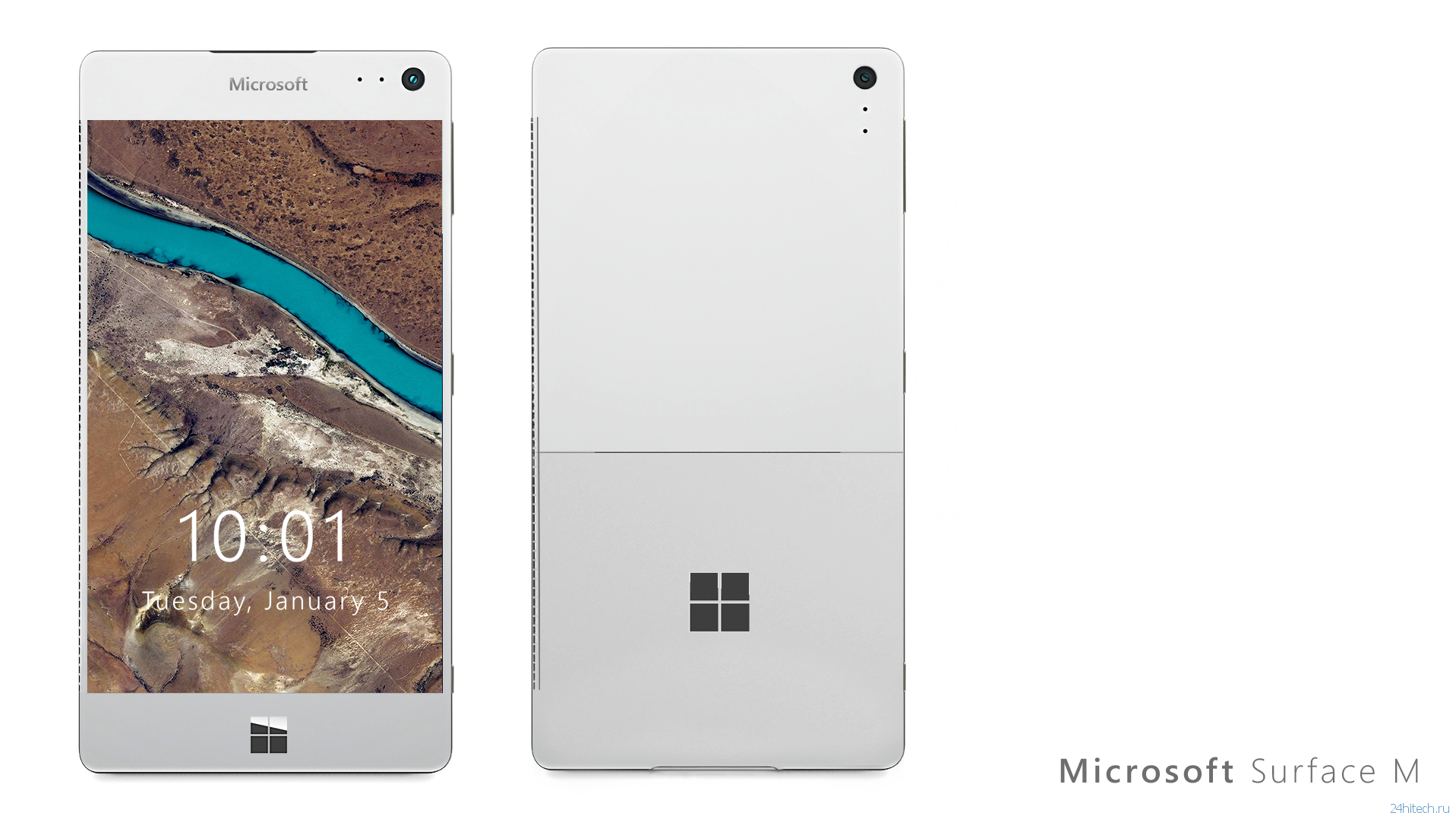 Реалистичный концепт смартфона линейки Microsoft Surface