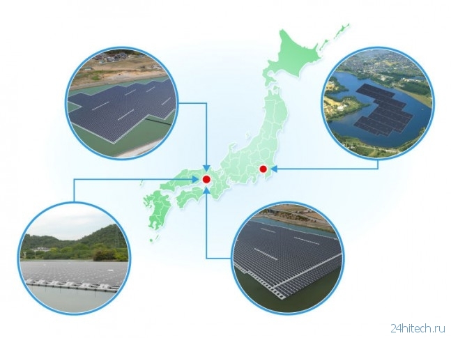 В Японии началось строительство плавающей солнечной электростанции