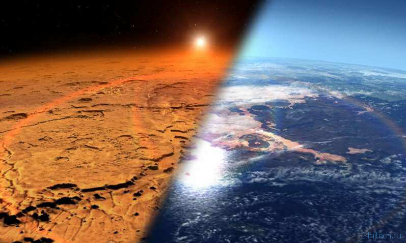 Странные полярные сияния Марса показали изменение климата на Красной планете