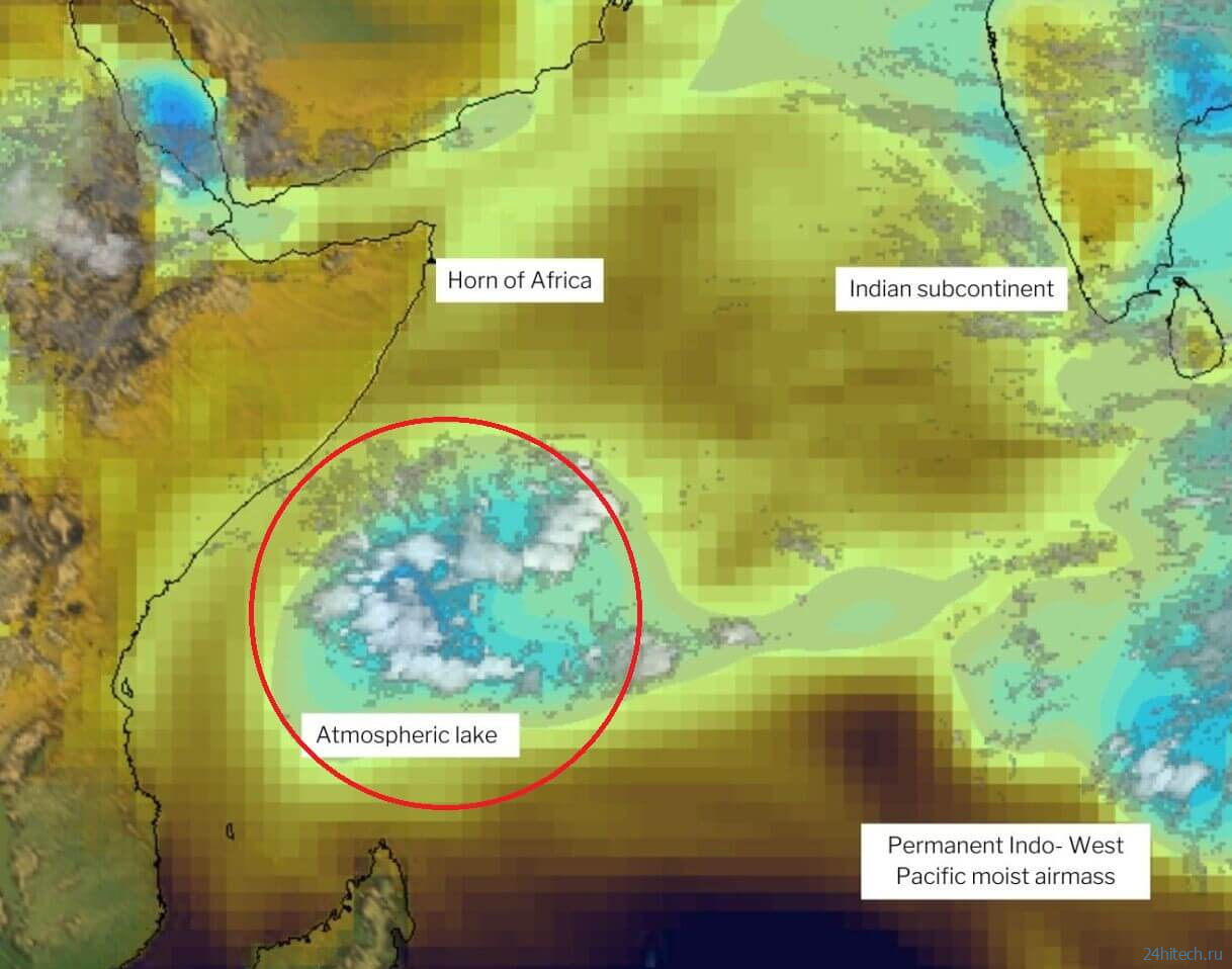 Над индийским океаном открыто новое природное явление —  атмосферное озеро 