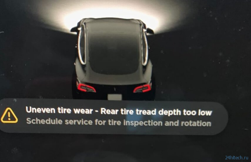 Автомобили Tesla начали говорить водителям, когда нужно менять старые шины 
