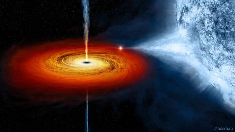 Hubble нашел черную дыру, которая рождает звезды 
