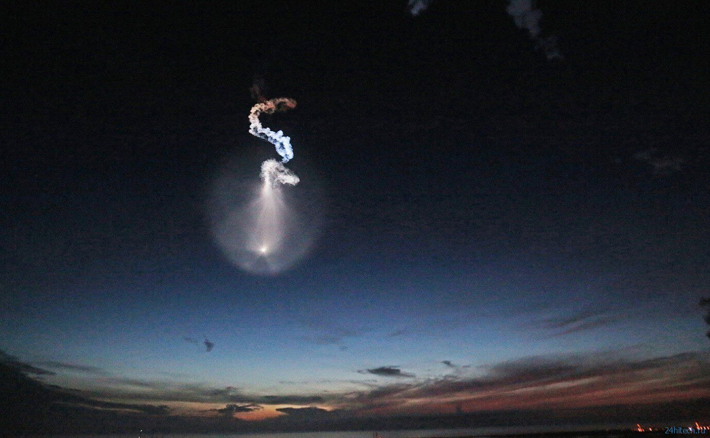 После запуска ракеты SpaceX на небе образовалась спираль. Что это?