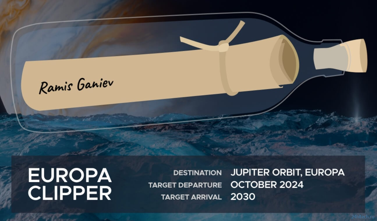 NASA отправит ваше имя к спутнику Юпитера — оставьте заявку прямо сейчас