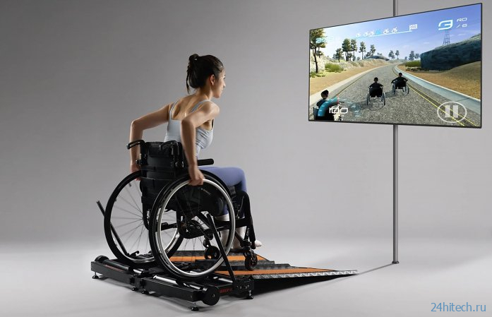 Устройство Wheely-X позволит устраивать соревнования на инвалидных колясках, не выходя из дома