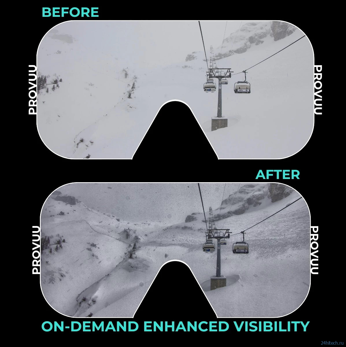 Горнолыжные очки Provuu покажут препятствия, невидимые для человеческого глаза Горнолыжные очки Provuu покажут препятствия, невидимые для человеческого глаза