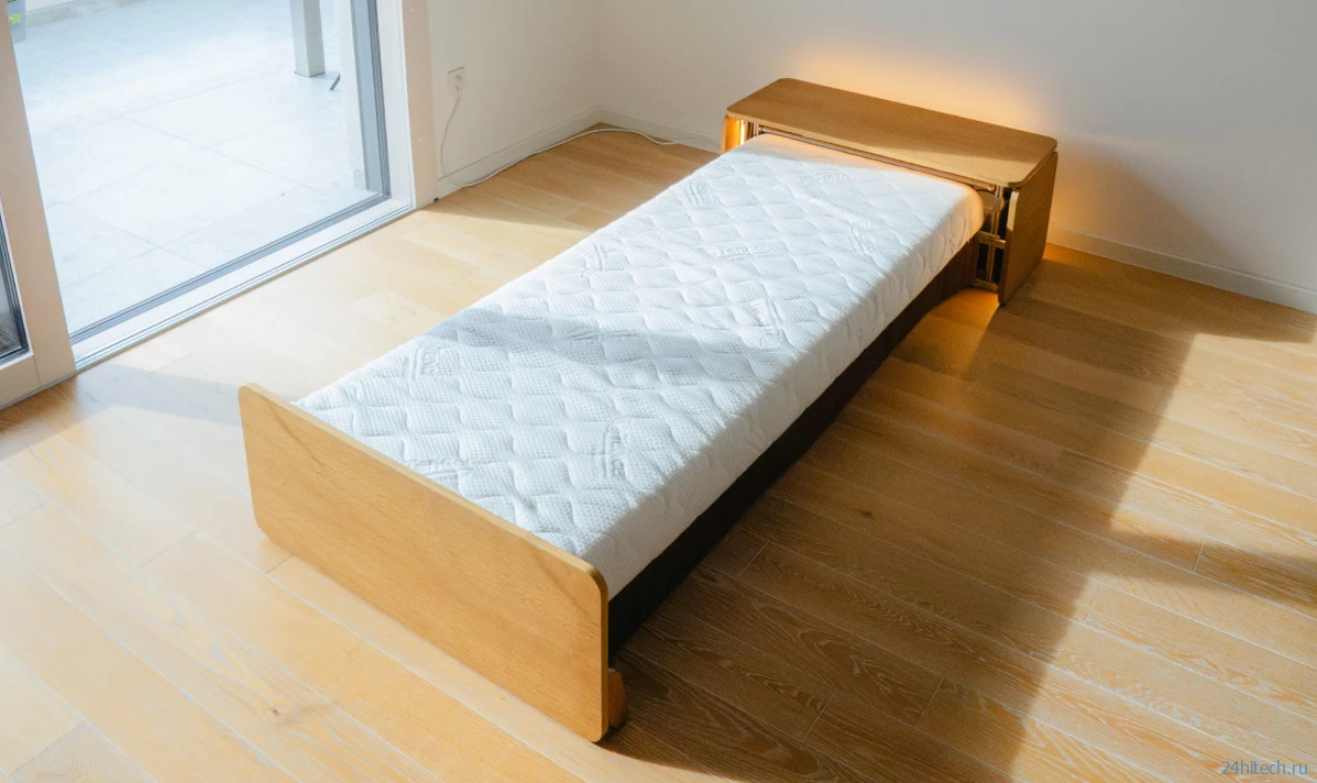 Практичная кровать Roll собирается в компактный шкафчик одним нажатием кнопки Практичная кровать Roll собирается в компактный шкафчик одним нажатием кнопки